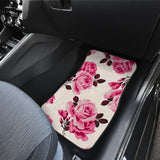 Pink Floral Rose Print Car Floor Mats 212801 - YourCarButBetter