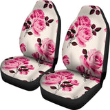 Pink Floral Rose Print Car Seat Covers 212801 - YourCarButBetter