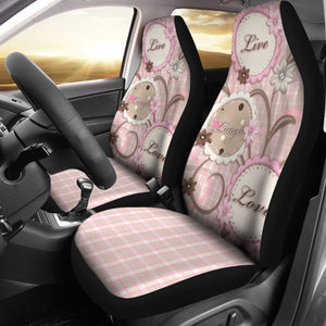 Pink Live Laugh Love Girly Amazing Gift Ideas Car Seat Covers 212601 - YourCarButBetter