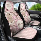 Pink Live Laugh Love Girly Amazing Gift Ideas Car Seat Covers 212601 - YourCarButBetter