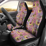 Pink Llama And Cactus Car Seat Covers Boho Seat Protectors 102802 - YourCarButBetter