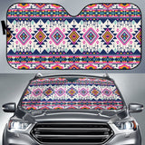 Pink Pattern Native American Auto Sun Shades 093223 - YourCarButBetter