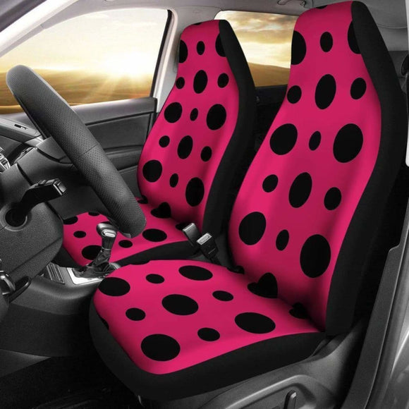 Pink Polka Dots Design Seat Covers 143731 - YourCarButBetter