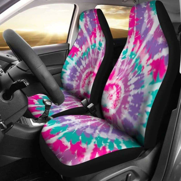 Pink Purple And Teal Tie Dye Car Seat Covers 154230 - YourCarButBetter