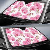 Pink Purple Orchid Pattern Background Car Auto Sun Shades 182102 - YourCarButBetter