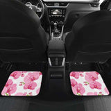 Pink Purple Orchid Pattern Background Front And Back Car Mats 174914 - YourCarButBetter