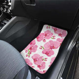 Pink Purple Orchid Pattern Background Front And Back Car Mats 174914 - YourCarButBetter