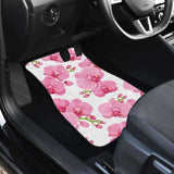 Pink Purple Orchid Pattern Background Front And Back Car Mats 174914 - YourCarButBetter