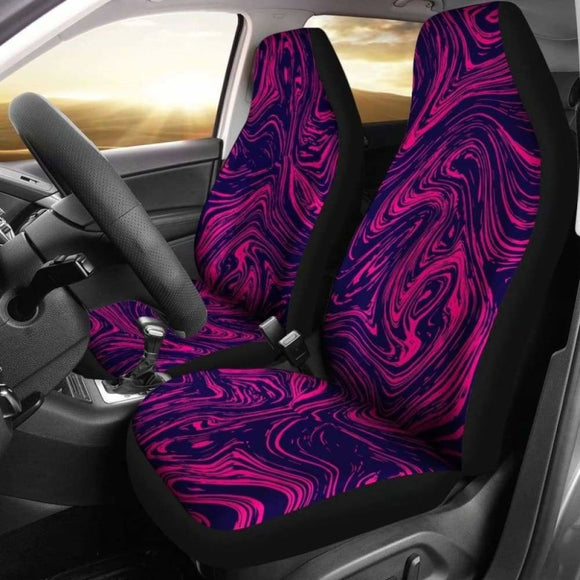 Pink & Purple Swirls Abstract Art Car Seat Covers 102802 - YourCarButBetter