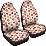 Pink Red Ladybug Custom Car Decoration Car Seat Covers 210901