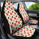 Pink Red Ladybug Custom Car Decoration Car Seat Covers 210901