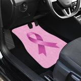 Pink Ribbon Breast Cancer Awareness Pattern Print Car Floor Mats 210603 - YourCarButBetter