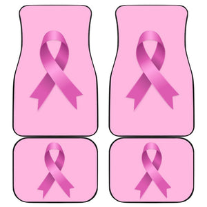 Pink Ribbon Breast Cancer Awareness Pattern Print Car Floor Mats 210603 - YourCarButBetter