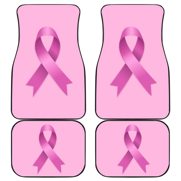 Pink Ribbon Breast Cancer Awareness Pattern Print Car Floor Mats 210603 - YourCarButBetter