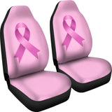 Pink Ribbon Breast Cancer Awareness Pattern Print Car Seat Covers 210603 - YourCarButBetter