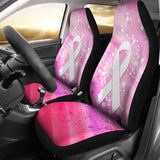 Pink Ribbon Canvas Breast Cancer Car Seat Covers 550317 - YourCarButBetter