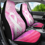 Pink Ribbon Canvas Breast Cancer Car Seat Covers 550317 - YourCarButBetter