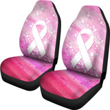 Pink Ribbon Canvas Breast Cancer Car Seat Covers 550317 - YourCarButBetter