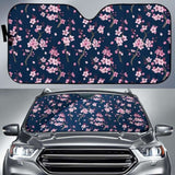 Pink Sakura Cherry Blossom Blue Background Car Auto Sun Shades 104020 - YourCarButBetter