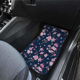 Pink Sakura Cherry Blossom Blue Background Front And Back Car Mats 110424 - YourCarButBetter