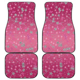 Pink Stars Front And Back Car Mats 101819 - YourCarButBetter