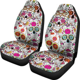 Pink Sugar Skull Car Seat Covers 101819 - YourCarButBetter