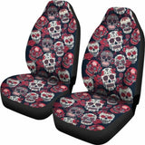 Pink Sugar Skull Pattern Car Seat Cover 101207 - YourCarButBetter