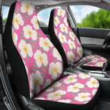 Pink With Frangipani Plumeria Hawaiian Island Flower Pattern Car Seat Covers 105905 - YourCarButBetter