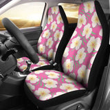Pink With Frangipani Plumeria Hawaiian Island Flower Pattern Car Seat Covers 105905 - YourCarButBetter