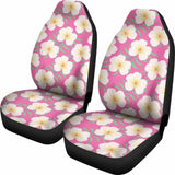 Pink With Frangipani Plumeria Hawaiian Island Flower Pattern Car Seat Covers 105905 - YourCarButBetter