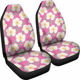Pink With Frangipani Plumeria Hawaiian Island Flower Pattern Car Seat Covers 105905 - YourCarButBetter
