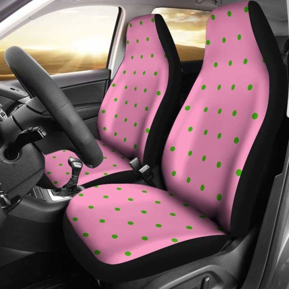 Pink With Green Polka Dot Car-Suv Seat Cover 143731 - YourCarButBetter