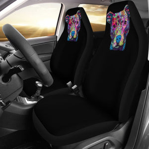 Pit Bull Design Car Seat Covers Black Back 174510 - YourCarButBetter