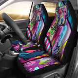 Pit Bull Design Car Seat Covers Colorful Back 113510 - YourCarButBetter