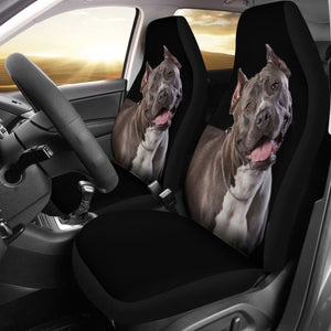 Pit Bull Design Car Seat Covers Colorful Back 210802 - YourCarButBetter