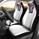 Pit Bull Design Car Seat Covers White Back 174510 - YourCarButBetter