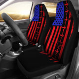 Pit Bull Heartbeat Flag Car Seat Covers 174510 - YourCarButBetter