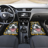 Pitbull Dog You Are My Sunshine Sunflower Car Floor Mats 211003 - YourCarButBetter