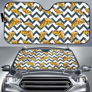 Pizza Design Pattern Car Auto Sun Shades 094201 - YourCarButBetter