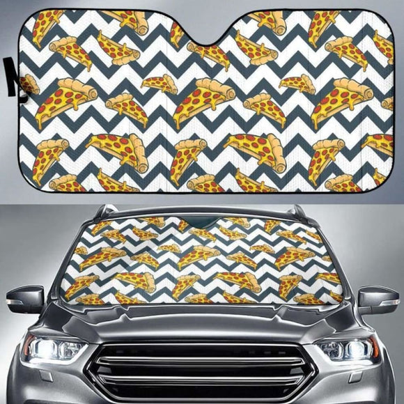 Pizza Design Pattern Car Auto Sun Shades 094201 - YourCarButBetter