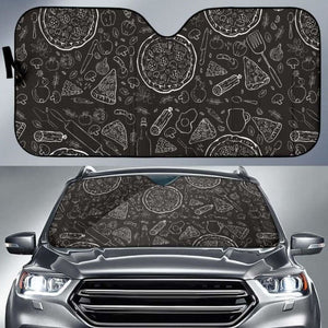 Pizza Pattern Car Auto Sun Shades 094201 - YourCarButBetter