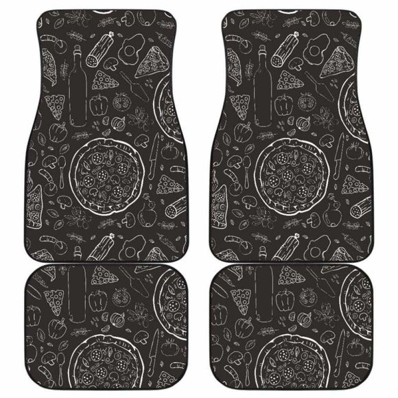 Pizza Pattern Front And Back Car Mats 142711 - YourCarButBetter