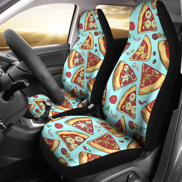 Pizza Pattern Print Universal Fit Car Seat Covers 211801 - YourCarButBetter