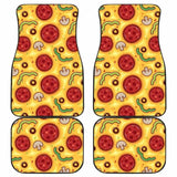 Pizza Texture Pattern Front And Back Car Mats 142711 - YourCarButBetter