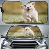 Playful Golden Retriever Puppy Sun Shade amazing best gift ideas 172609 - YourCarButBetter