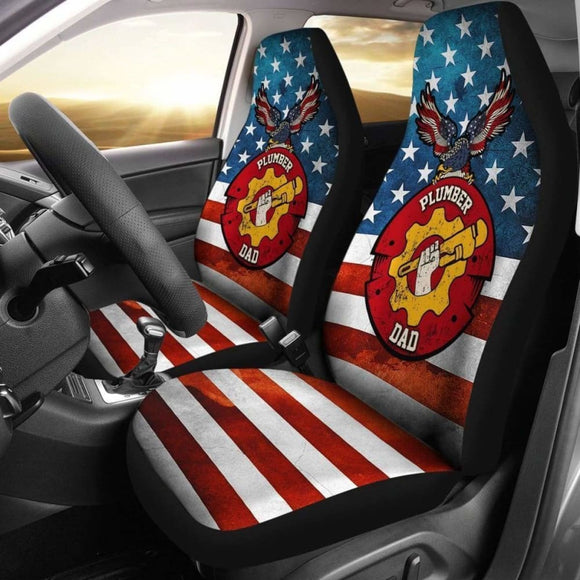 Plumber Dad American Flag Car Seat Covers Gift 5 174914 - YourCarButBetter