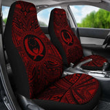 Pohnpei Car Seat Cover - Pohnpei Coat Of Arms Polynesian Red Black 10 153908 - YourCarButBetter