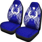 Pohnpei Car Seat Cover - Pohnpei Flag Map Blue - 105905 - YourCarButBetter