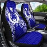 Pohnpei Car Seat Cover - Pohnpei Flag Map Blue - 105905 - YourCarButBetter