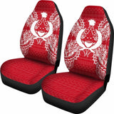 Pohnpei Car Seat Cover - Pohnpei Flag Map Red White - 105905 - YourCarButBetter